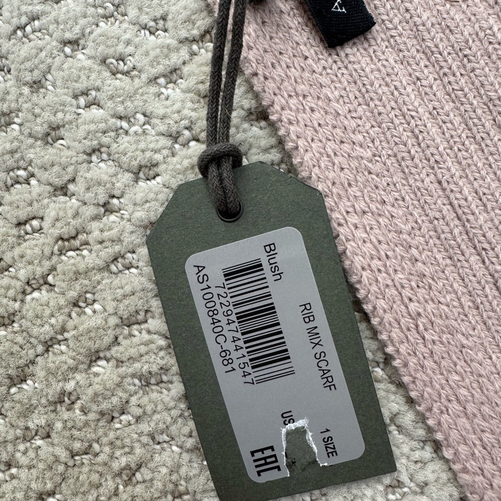 All Saints NWT Ribbed Knit Scarf - Pink - Picture 2 of 6